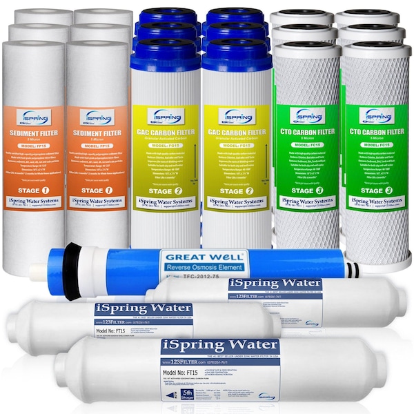 3Year Replacement Filter Set for 5Stage RO Systems 22PK